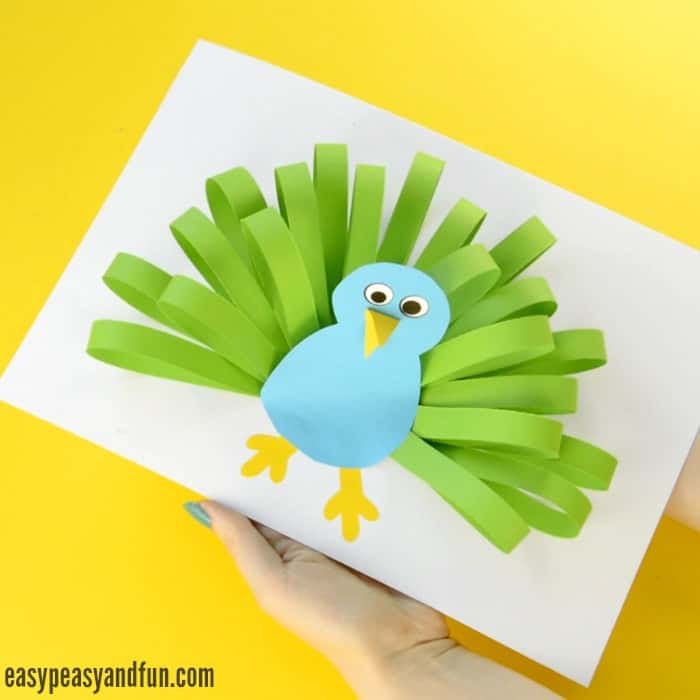 Paper Peacock Kids Craft
