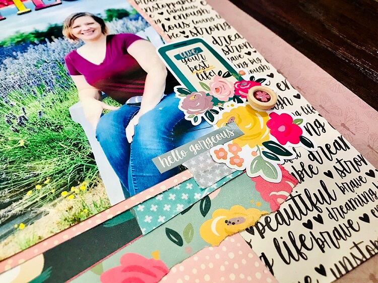 SCRAPBOOKING LAYOUT WITH A WASHI TAPE BACKGROUND 