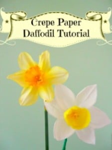 Crepe paper daffodil