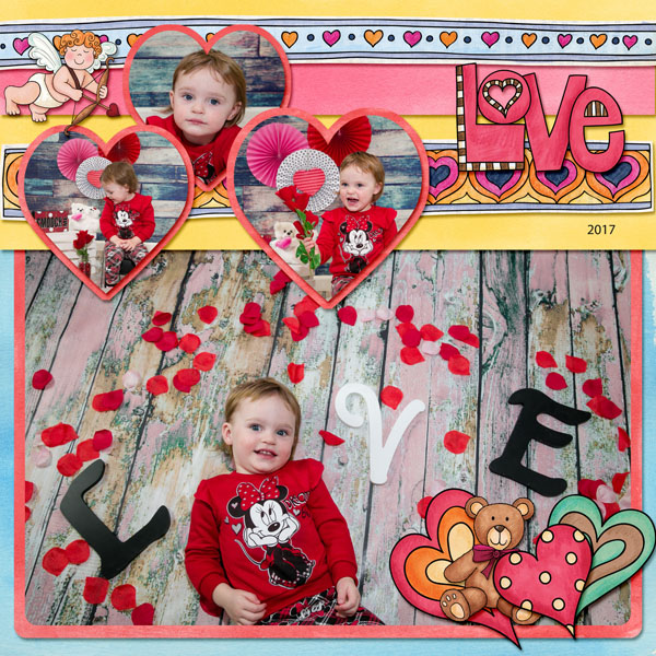 10 Beautiful Valentine’s Day Scrapbook Layouts