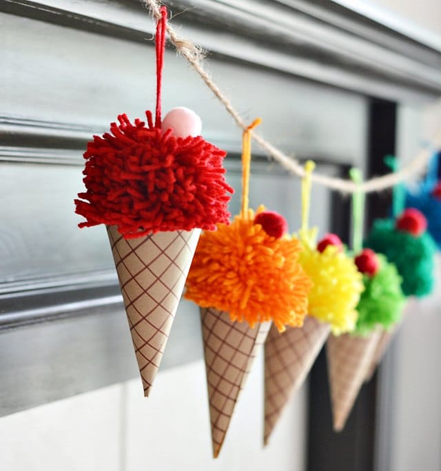 Ice Cream Cone Garland | DIY Summer Crafts