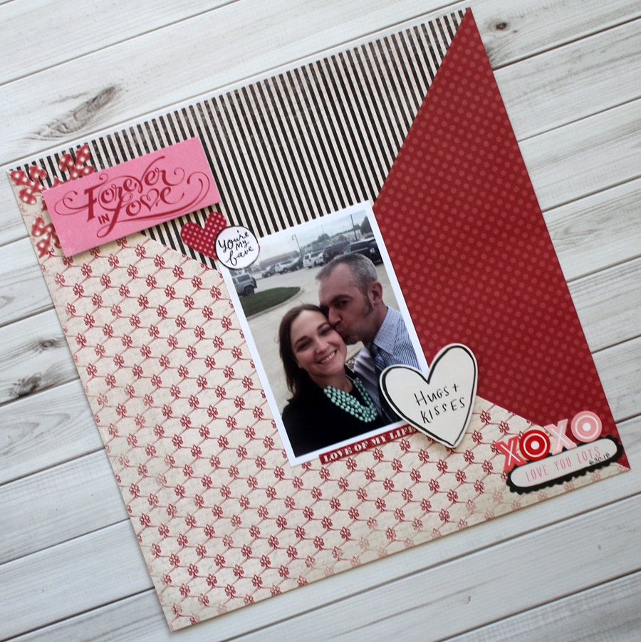 Forever in Love Valentine’s Scrapbook Layout