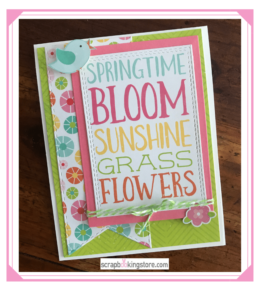 Springtime Bloom Sunshine Grass Flowers Paper Craft Card Ideas