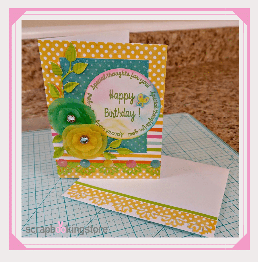 Happy Birthday Paper Craft Card Spring Theme Ideas