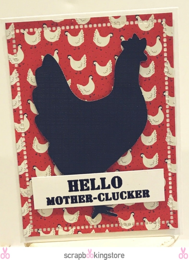 DIY Recipe Themed Cards - Rooster card by Cindy using ScrapbookingStore April 2019 monthly kit