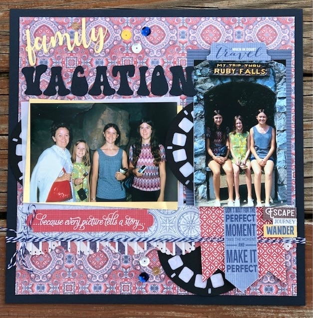 ScrapbookingStore June 2019 kit - Our Design Team members used all crafting materials from our June 2019 monthly kit called "Quest" collection by Authentique