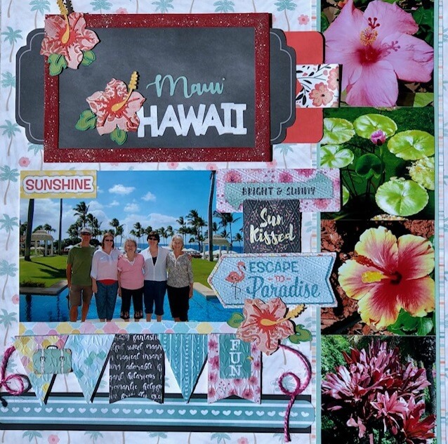 ScrapbookingStore July 2019 kit - Our Design Team members used all crafting materials from our July 2019 monthly kit called "Escape to Paradise"collection by Bo Bunny