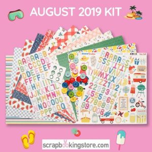 ScrapbookingStore August 2019 kit - monthly kit called "Good Day Sunshine" by Echo Park
