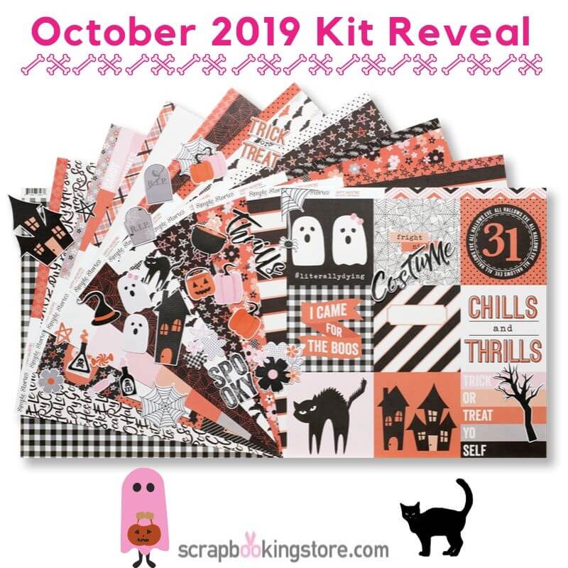 ScrapbookingStore October 2019 kit - Our Design Team members used all crafting materials from our October 2019 monthly kit called Happy Haunting collection by Simple Stories