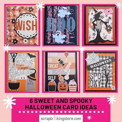 ScrapbookingStore October 2019 kit - Our Design Team members used all crafting materials from our October 2019 monthly kit called Happy Haunting collection by Simple Stories to make these 6 SWEET AND SPOOKY HALLOWEEN CARD IDEAS