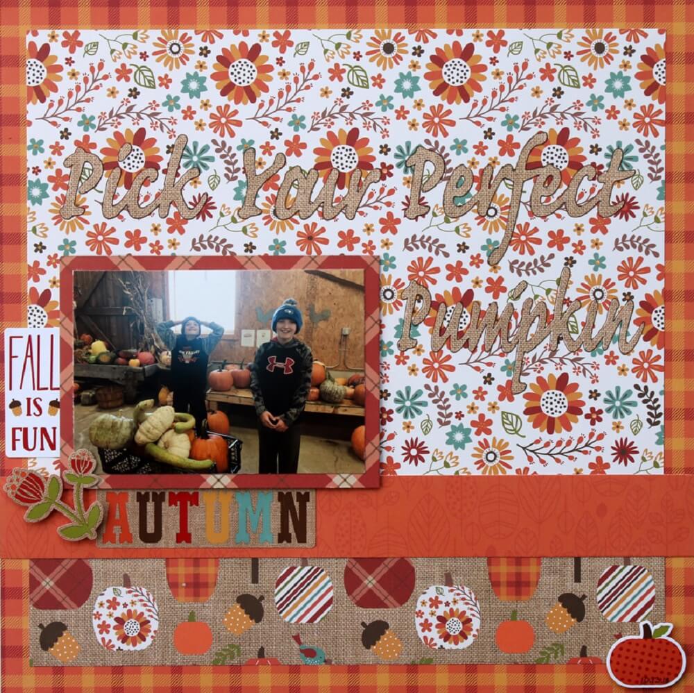 ScrapbookingStore November Fall Layout Ideas - Our Design Team members used all crafting materials from our November 2019 monthly kit called Celebrate Autumn by Echo Park.