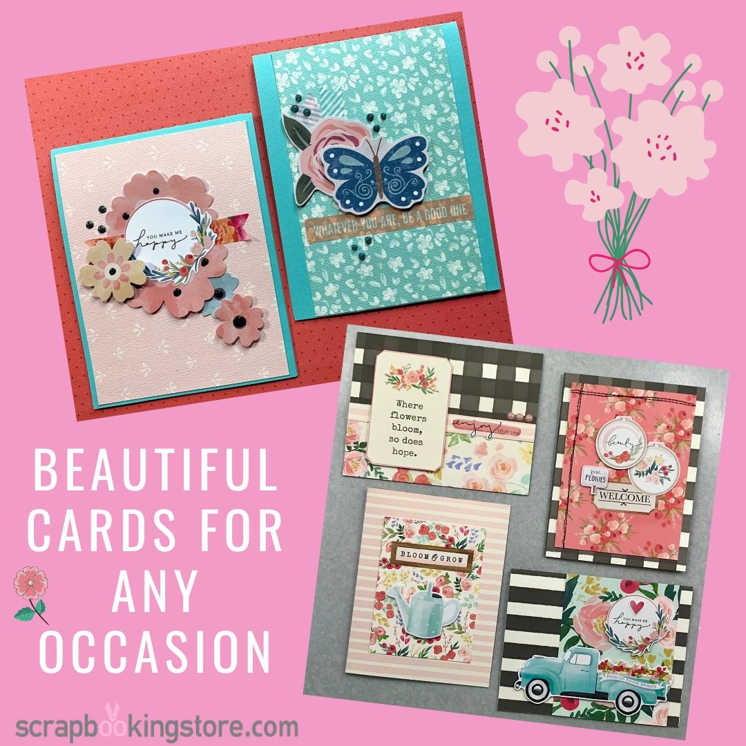 ScrapbookingStore - Our Design Team members used all crafting materials from our February 2020 monthly kit called Flower Market collection by Echo Park