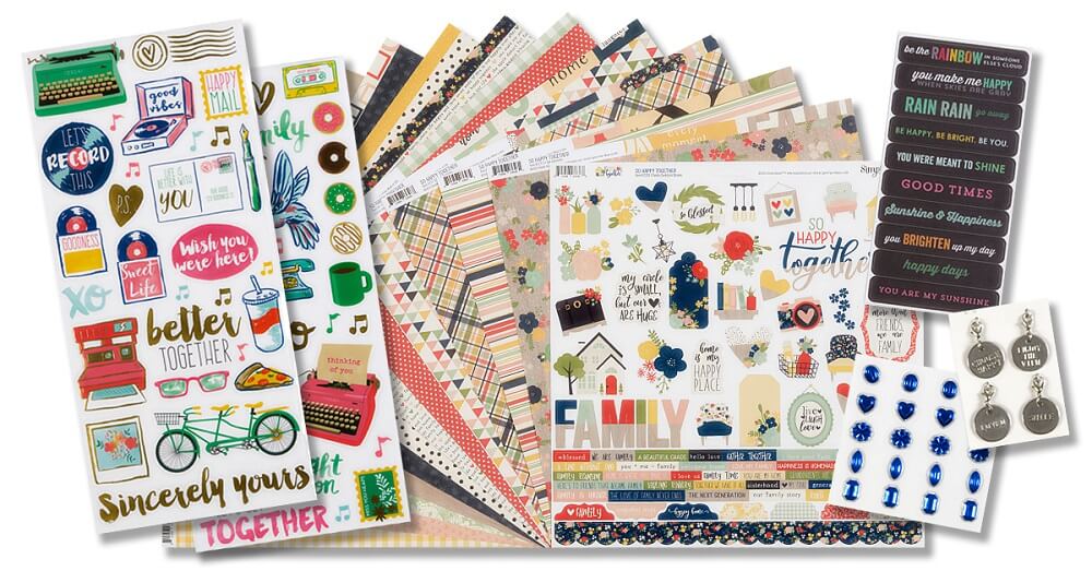 ScrapbookingStore - Our Design Team members used all crafting materials from our May 2020 monthly kit called So Happy Together by Simple Stories.