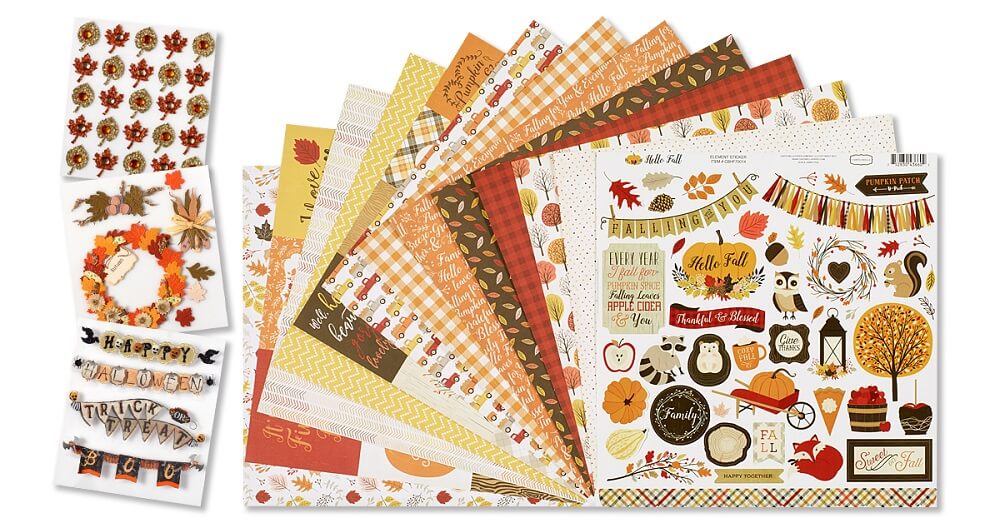 Hello Fall by Carta Bella from Echo Park scrapbooking kit and crafts