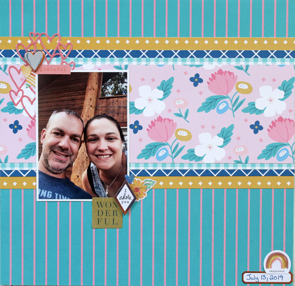 male and female smiling together - family scrapbooking layouts