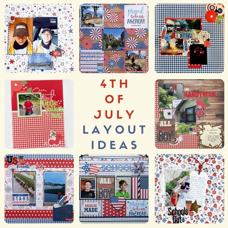4th of July Scrapbook Layout Ideas